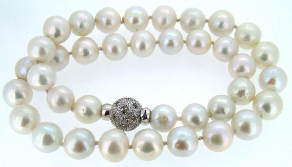 Collana Perle di acqua dolce tonde mm 10 / 12